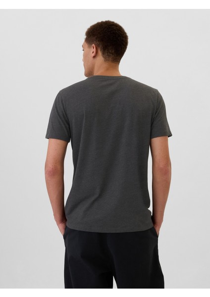 Erkek Siyah Gap Logo Everyday Soft T-Shirt