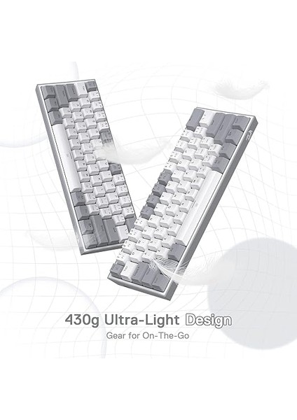 K617-RGB 16,8 Milyon Rgb Aydınlatma, Red Switch Fizz%60 Q Türkçe Kablolu Mekanik Oyuncu Klavyesi Beyaz Gri modelleri