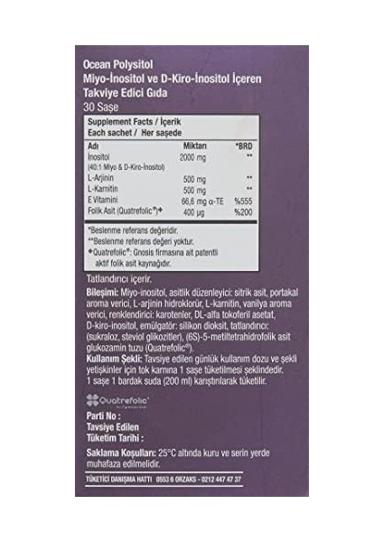 Ocean Polysitol 30 Saşe