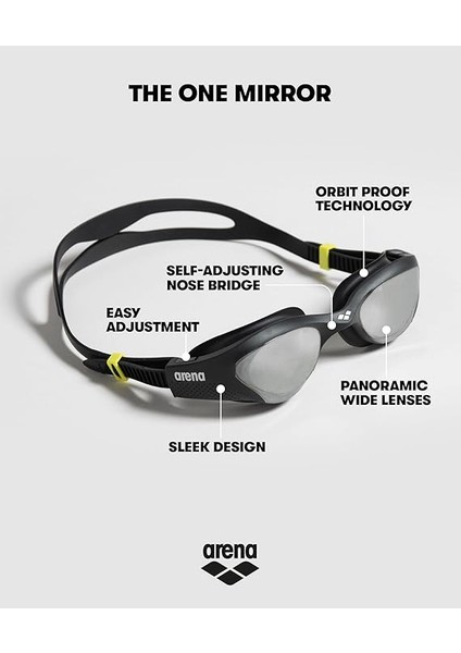 Üniseks Yetişkin The One Mirror Yüzme Gözlüğü, Mavi, Beden fiyatları