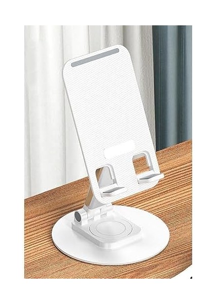 BN69 Masaüstü Telefon Tutucu Döner Tasarımlı Yükselticili Alüminyum Tabanlı (Beyaz) fiyatları