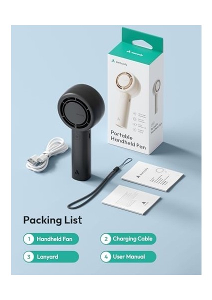 Taşınabilir Taşınabilir Turbo Fan [16H Maksimum Soğutma Süresi], 5 Hızlı USB Şarj Edilebilir Mini Kişisel Pille Çalışan Küçük Cep Soğutma Fanı Kadınlar, Seyahat, Ev, Ofis, Plaj, Kirpik Için modelleri