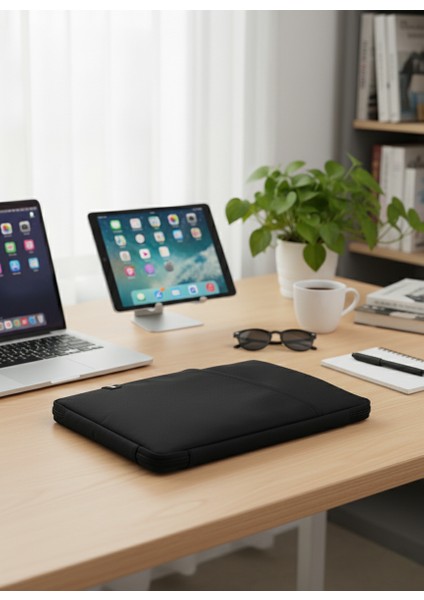 Çok Bölmeli, Şık Siyah iPad Pro 6.nesil 12.9”/ 7.nesil 13”/ Air M2 ile Uyumlu 13” Tablet Çantası indirimleri