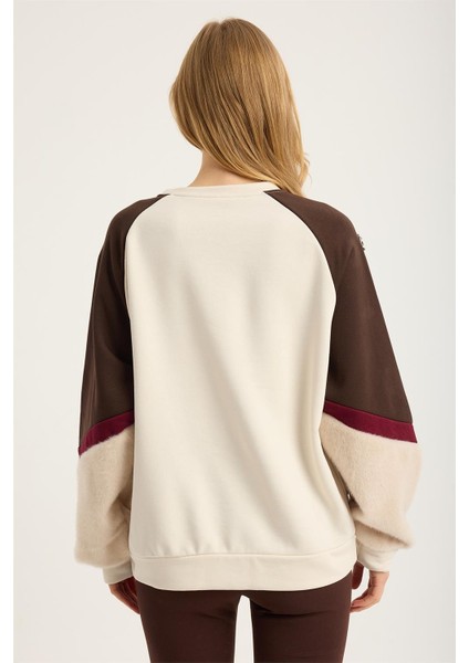 Renkli Çizgi Biyeli Sweat indirimleri