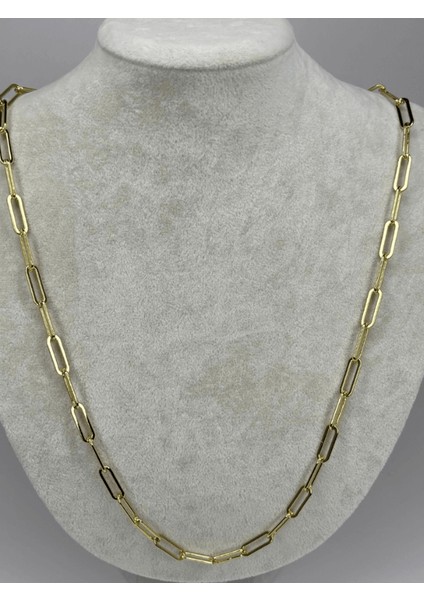 14 K Renginde Büyük Ataş Şekilli Gold Kolye 60 cm