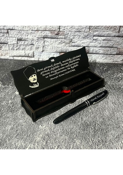 Öğretmenler Gününe Özel Metal Roller Kalem Isimli + Ahşap Kutu / Öğretmen / Hediye/ 24 Kasım