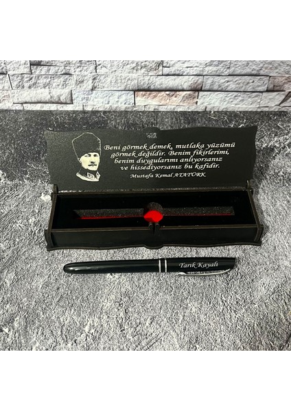 Öğretmenler Gününe Özel Metal Roller Kalem Isimli + Ahşap Kutu / Öğretmen / Hediye/ 24 Kasım modelleri