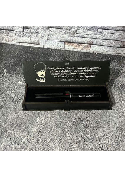 Öğretmenler Gününe Özel Metal Roller Kalem Isimli + Ahşap Kutu / Öğretmen / Hediye/ 24 Kasım fırsatları
