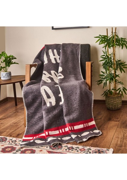 Soft Cozy Pamuklu Tv Battaniyesi - Ekru / Antrasit - 130X170 cm fiyatları