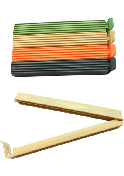 Çok Renkli Pratik Poşet Klipsi, Paket, Ambalaj, Torba, Çanta Kapatıcı Plastik Kilidi, Mandalı (Karışık 8 Adet) modelleri