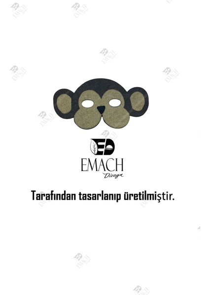 Maymun Maske Kaliteli Keçe Hayvan Figürlü Maske indirimleri