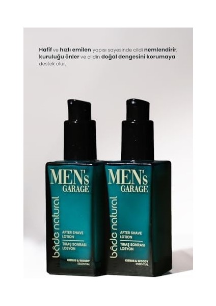 Bade Natural Men's Garage Tıraş Sonrası Losyon Ferahlatıcı ve Yatıştırıcı 50 ml fiyatları
