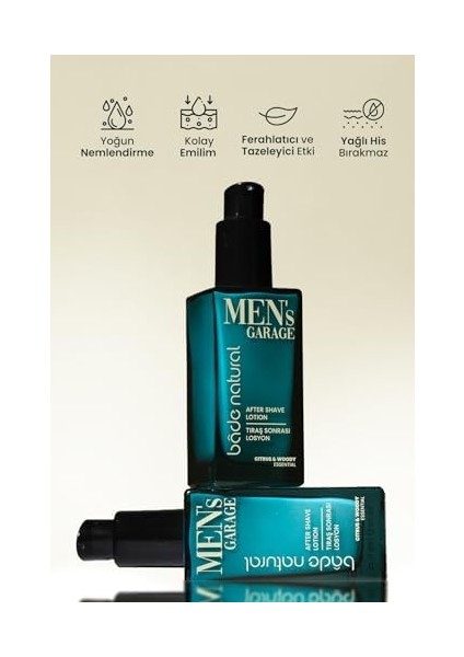 Bade Natural Men's Garage Tıraş Sonrası Losyon Ferahlatıcı ve Yatıştırıcı 50 ml modelleri