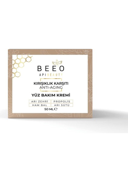 Arı Zehirli Propolisli Arı Sütlü Anti-Aging Yüz Kremi, 50 ml