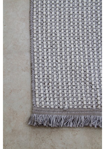 Gri Beyaz Iskandinav Bukleli Yumuşak Minimalist Salon Koridor Mutfak Çocuk Oturma Odası Halısı