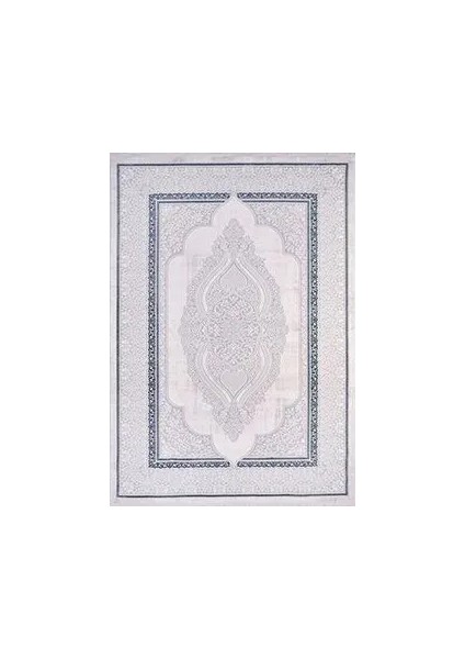 Oliena Klasik Göbekli Polyester Kaydırmaz Taban Makine Halısı