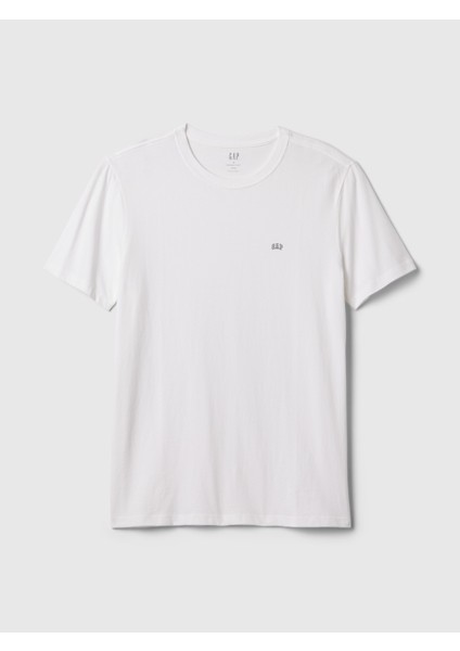 Erkek Beyaz Gap Logo Everyday Soft T-Shirt