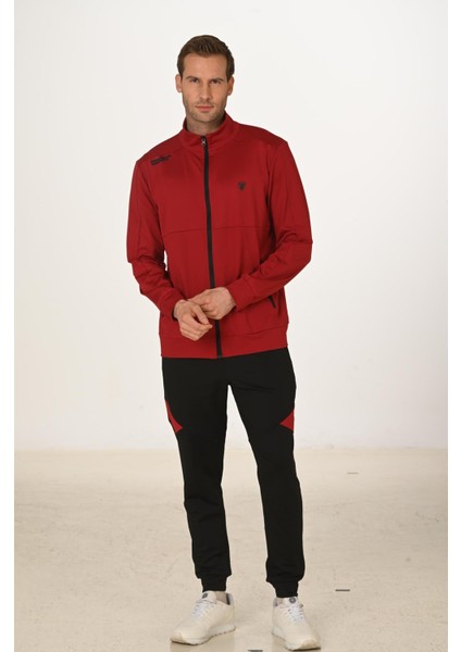 Şardonlu Dalgıç Erkek Eşofman Takımı Kırmızı 5255-K