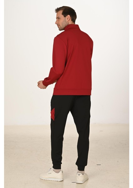 Şardonlu Dalgıç Erkek Eşofman Takımı Kırmızı 5255-K