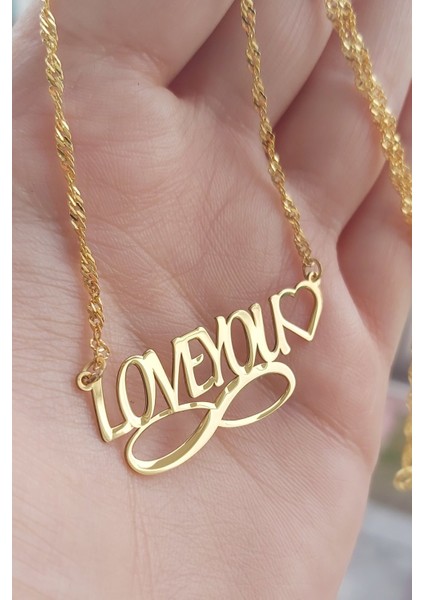 925 Ayar Gümüş 24 Ayar Altın Kaplama Kolye