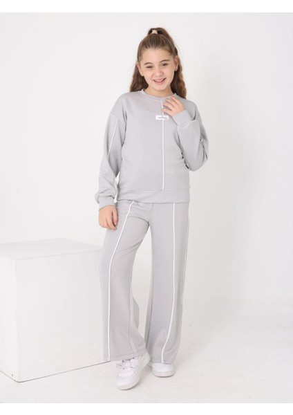 Linelle Kız Çocuk Eşofman Takımı Gri