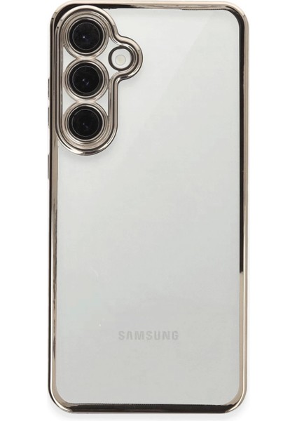 Samsung Galaxy S24 Fe Kılıf Lensli Silikon - Titanyum GRI-(5796) - N652J928-M06652