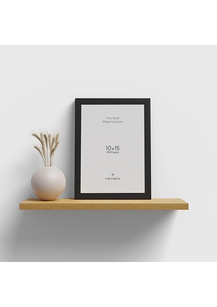Fotoğraf Çerçevesi - Zamana Iz Bırakan Çerçeve (Siyah, 10X15 - Ayaklı)