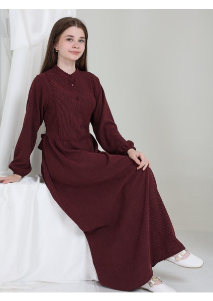 Melora Kız Çocuk Kadife Elbise Bordo indirimleri