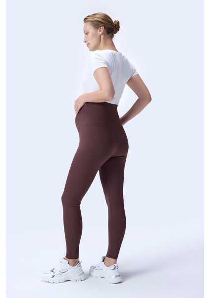 Imaj 371 Kahverengi Renk Toparlayıcı ve Extra Esnek Etkili Yüksek Bel Hamile Tayt fırsatları