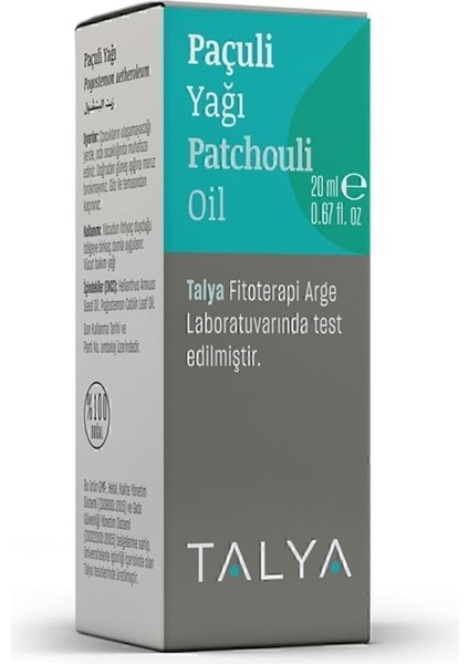 Paçuli Yağı, Doğal, 20 ml fiyatları