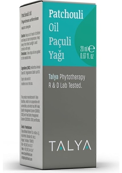 Paçuli Yağı, Doğal, 20 ml modelleri