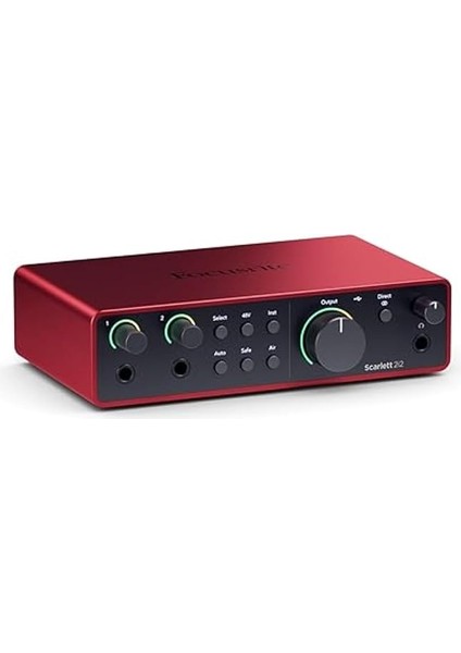 Scarlett 2i2 Gen 4 Ses Kartı: Kayıt, Şarkı Yazma, Yayın ve Podcasting Için USB Audio Arayüzü, Stüdyo Kalitesinde Kayıt ve Kayıt Yapmanız Için Gerekli Tüm Yazılımlar