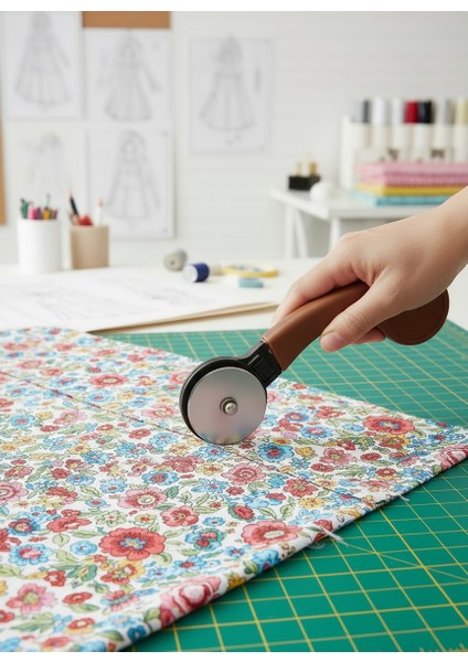 60 mm Rs-60 Rulet Döner Kumaş Kesici – Patchwork, Kırkyama, Kağıt, Deri + 1 Adet Yedek Bıçak fiyatları