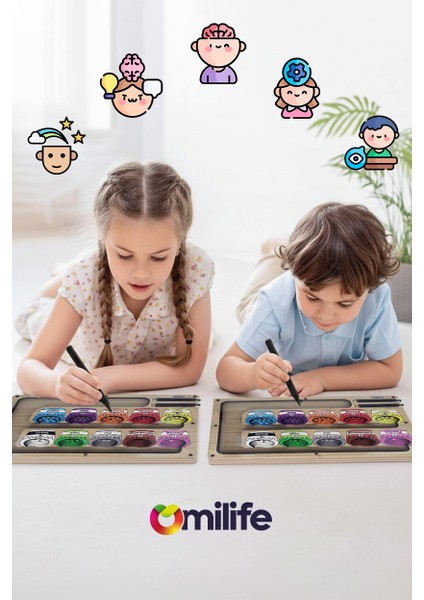 Manyetik Renkli Sayma ve Eşleştirme Labirenti - Ahşap Montessori Oyuncağı, 3-5 Yaş Çocuklar Için Eğitici, Eğlenceli ve Taşınabilir Manyetik Boncuk Oyun Seti fırsatları