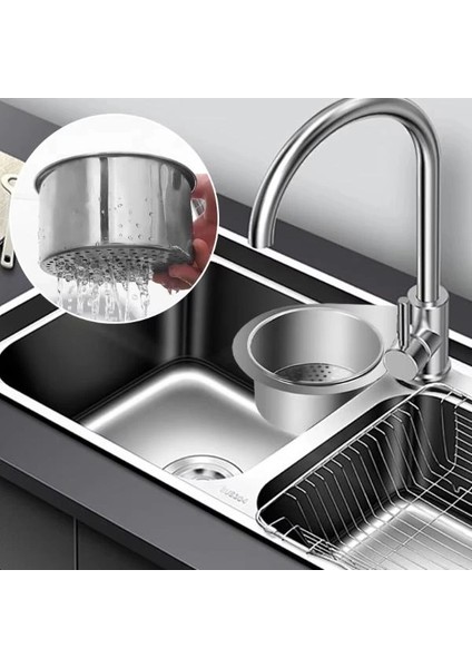 Buğz Kuğu Tasarımlı Paslanmaz Lavabo Drenaj Sepeti