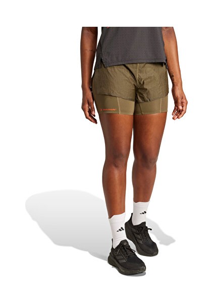 ADI365 HK2IN1 W Kadın Koşu Şortu KA1859 Haki