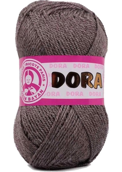 Litaetrend 1 Adet Dora El Örgü Ipi Yünü 100 gr 014 Kahverengi