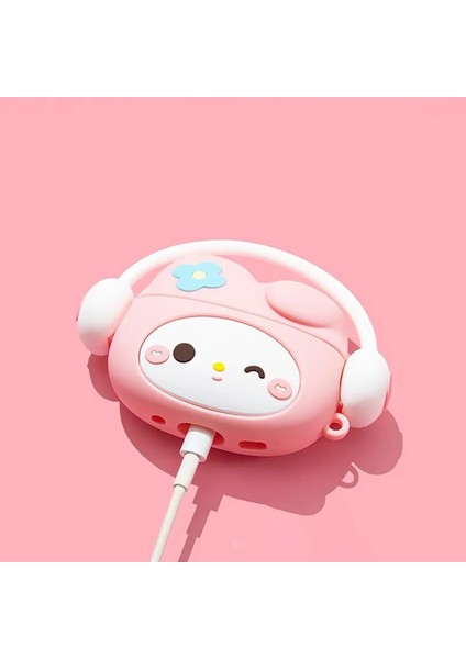 Airpods Pro 3. Nesil Uyumlu Sevimli Pembe Hello Kitty Figürlü Darbe Önleyici Kulaklık Koruma Kılıfı