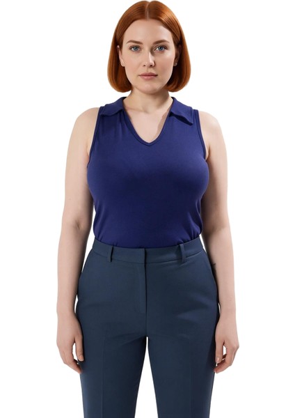 Kadın Gömlek Yaka Örme Büyük Beden Kolsuz Kaliteli Şık Rahat Modern Zarif Günlük modelleri