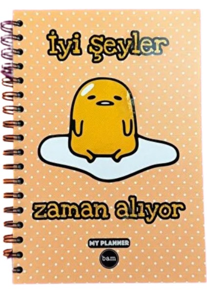 Iyi Şeyler Zaman Alıyor Tasarımlı Sticker'lı Konuşan Ajanda Haftalık Planlayıcı