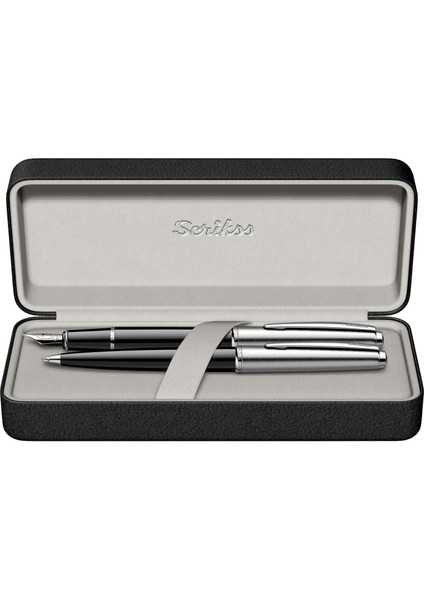 78 Dolma & Tükenmez Takımı, Akrilik Gövde, Siyah