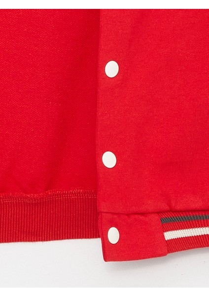 Lcw Baby Kırmızı Bisiklet Yaka Uzun Kollu Baskılı Erkek Bebek Sweatshirt ve Pantolon 2'li Takım fırsatları