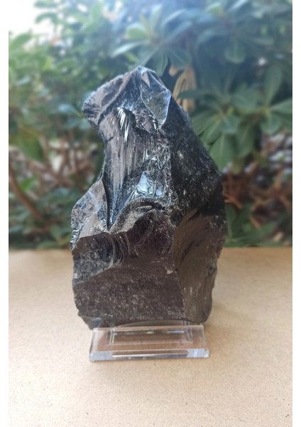 Siyah Obsidyen Standlı Büyük Parça Ob-30