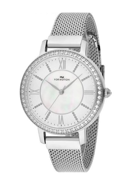 Kadın Kol Saati Gümüş Renk, Gümüş Kadran - Şık Hasır Kordon, 2 Yıl Garantili