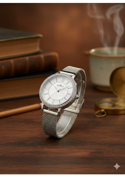 Kadın Kol Saati Gümüş Renk, Gümüş Kadran - Şık Hasır Kordon, 2 Yıl Garantili fiyatları