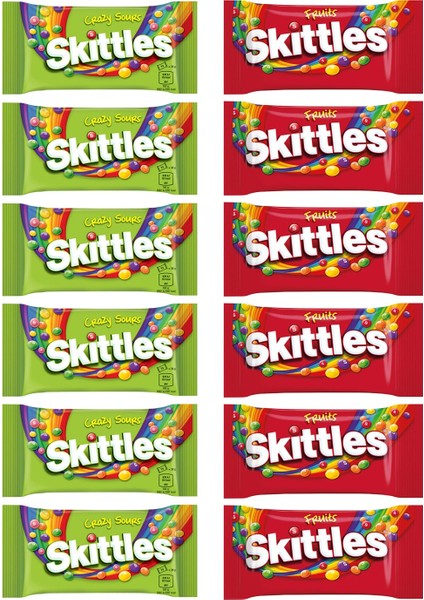 Yumuşak Draje 38 gr Meyveli ve Ekşili 12 Li Karma Paket