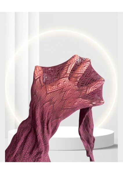 Pc Paris Azurine Gül Kurusu-Kestane Desenli Feminen Külotlu Çorap-Limited