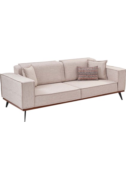 Melda Üçlü Koltuk Krem modelleri