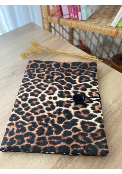 Pöticorn Leopar Desenli Tablet Kılıfı Ajanda Kılıfı Kitap Kılıfı Organizer Düzenleyici Evrensel Uyumluluk