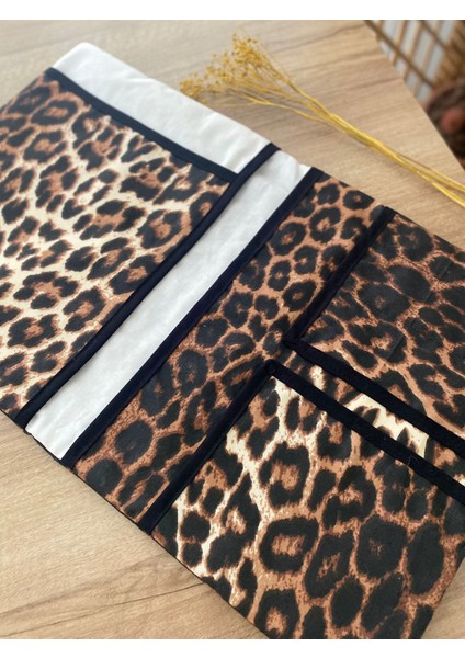 Pöticorn Leopar Desenli Tablet Kılıfı Ajanda Kılıfı Kitap Kılıfı Organizer Düzenleyici Evrensel Uyumluluk fırsatları